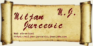 Miljan Jurčević vizit kartica